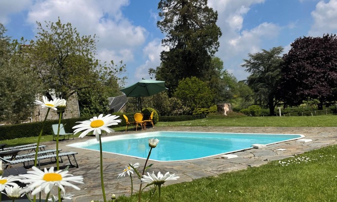 Saint-Martin-de-Cenilly Cottage | Tower Cottage on large private estate Pool Open May15-Sept30th