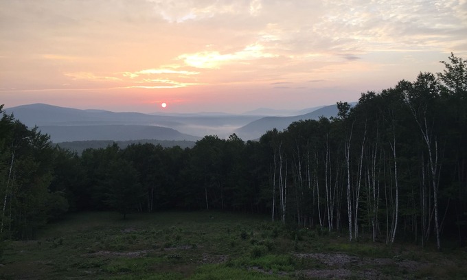 Prattsville House | Tranquil, Modern Retreat with Distant Mountain Views, Sauna, Wood Stove