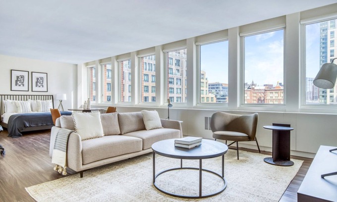 Prudential - St. Botolph Apartment | Trendy Back Bay Studio w/W/D & Gym, near Copley T & Shops, by Blueground
