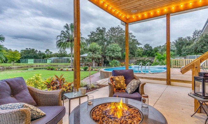 Punta Gorda House | Tropical Gateway in peaceful area with pool and tiki bar