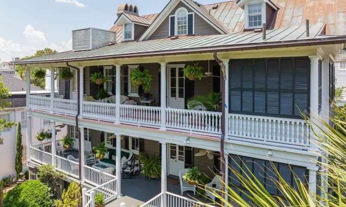 South of Broad House | True Southern Historic Charm by the Battery with Enchanting Charleston Gardens