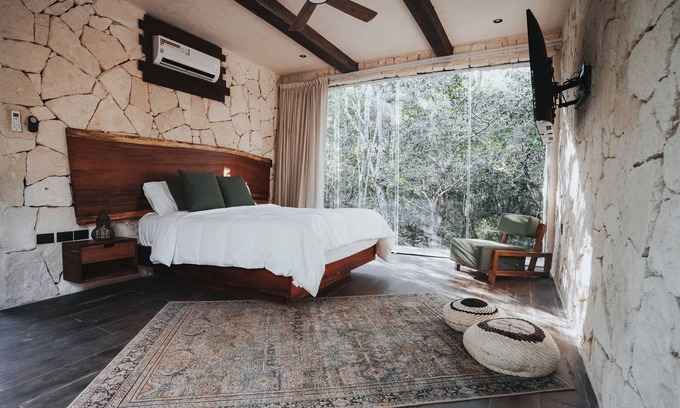 Chemuyil Villa | Tulum Jungle Villa 2BR and 2 Sofas in Living Room, complete with full bathrooms!