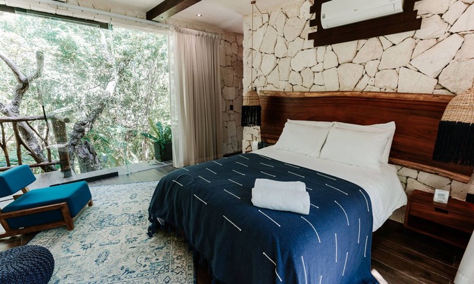 Chemuyil Villa | Tulum Jungle Villa 2BR and 2 Sofas in Living Room, complete with full bathrooms!