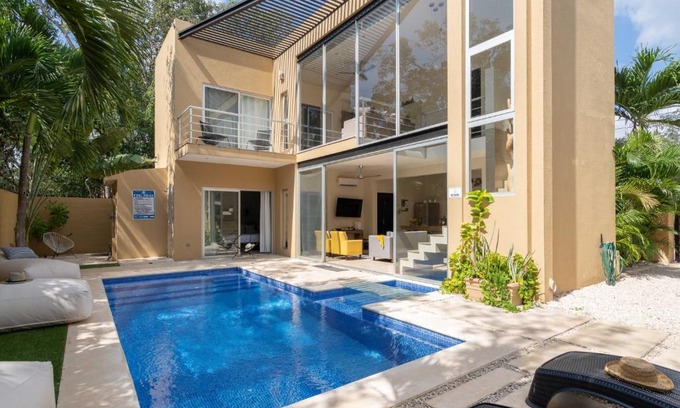 Tulum House | Tulum Private Modern Villa-Pool Beds-AC-Internet-Parking-Grill