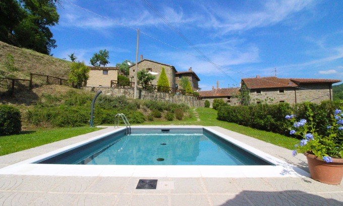 Pieve di Chio Apartment | Typical stone farmhouse ideal for 2 couples with private pool and garden. Perfect for your holidays