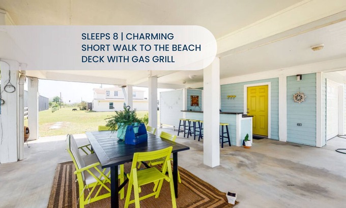 Crystal Beach House | Ultimate | Steps to Beach | Outdoor Kitchen