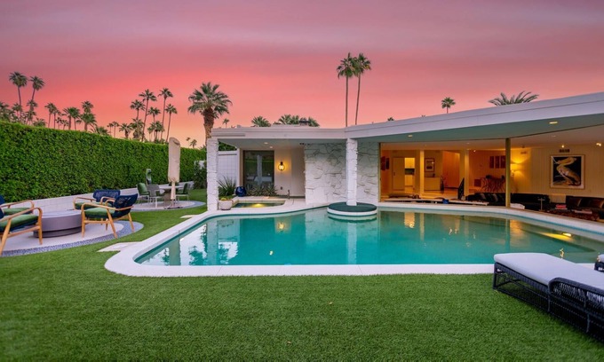 Vista Las Palmas House | Ultra-Lux, Mid-Century, Home with Private Pool Accessible from Living Room