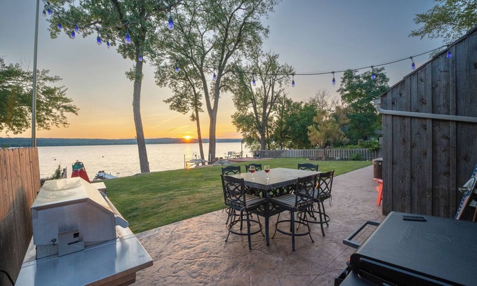 Sunnyland House | Unique riverfront home w/beach, dock, watersports, firepit, hot tub, and sauna!