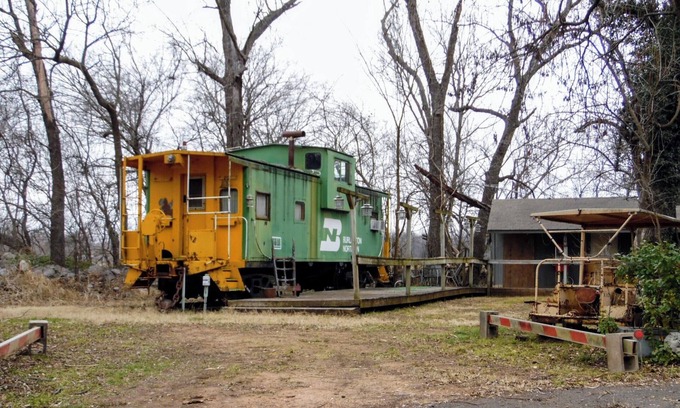 Lexington House | Unique Train Caboose Tiny House & event space. Antique shops & Norman close by