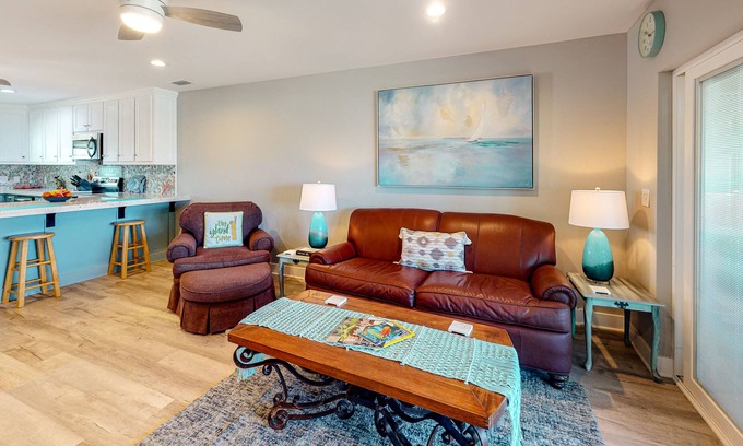 Mexico Beach House | Updated home across from beach with firepit, sunroom, & fast WiFi - snowbirds OK