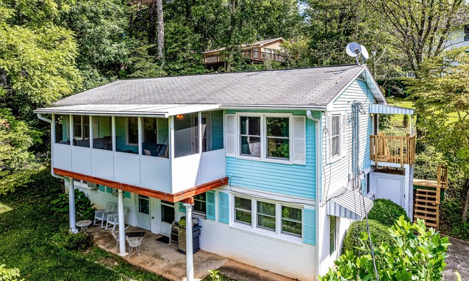 Lake Junaluska House | Upstairs, dog-friendly retreat with forest views, full kitchen, plus pool access