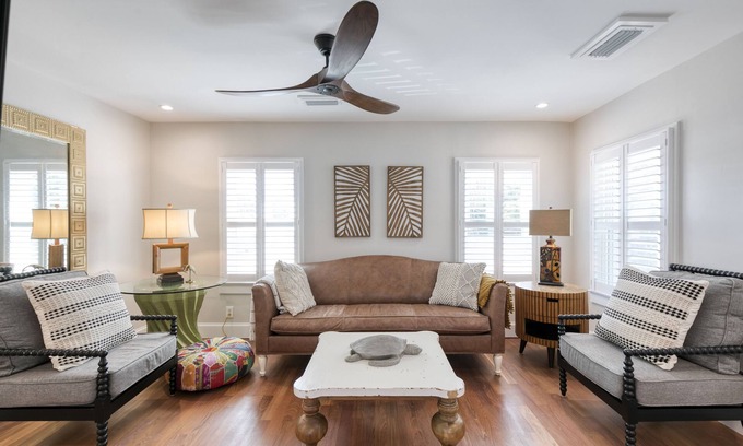 Folly Beach House | Upstairs so Sunny and Bright 2 Blocks to the Beach