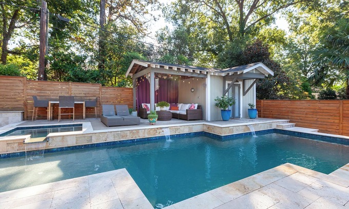 Plaza Midwood House | Urban Oasis with pool and hot tub