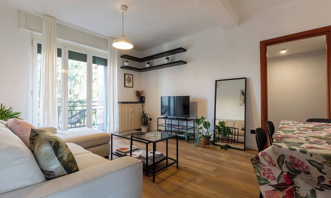 Milan Apartment | Urban Shelter with Balcony | Metro and Naviglio