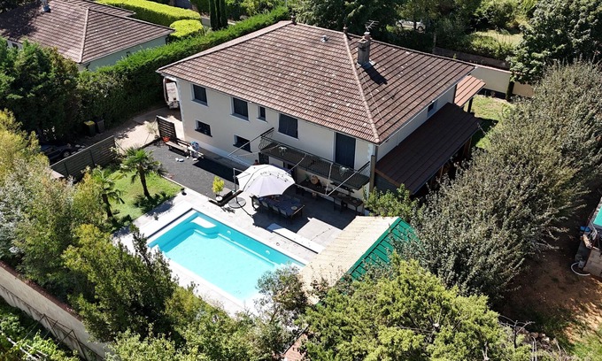 Rillieux-la-Pape House | Vacation villa 250 m² with heated pool near LYON ideal for families