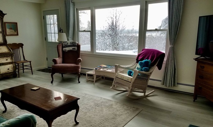 Harbor Springs House | View of the bay with Ski resorts only 2 miles away