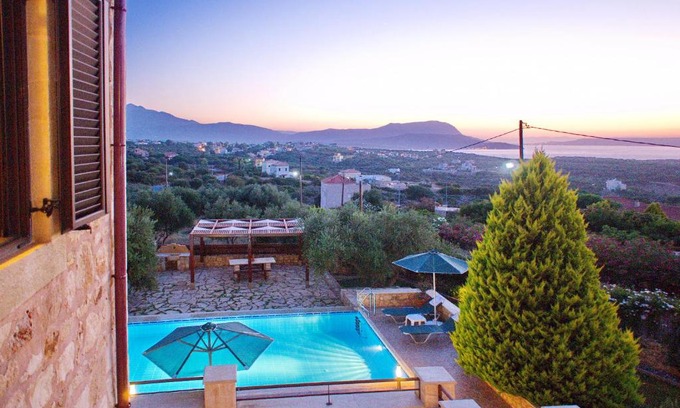 Kokkinon Khorion Villa | Villa Afrati Sea Views Pool AC