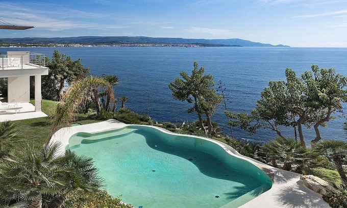 Fertilia Villa | Villa Amenea: A charming and bright two-story villa built directly above the sea, with Free WI-FI.