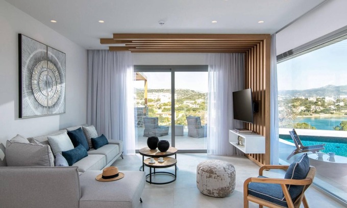 Ammoudara Villa | Villa Anemos Heated pool
