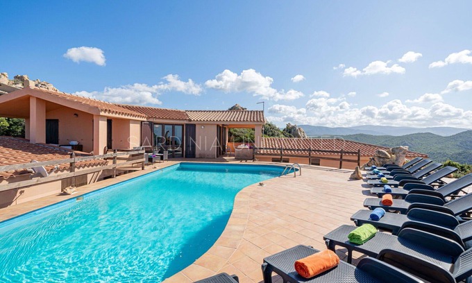 Costa Paradiso Villa | Villa Arielle: pool and seaview