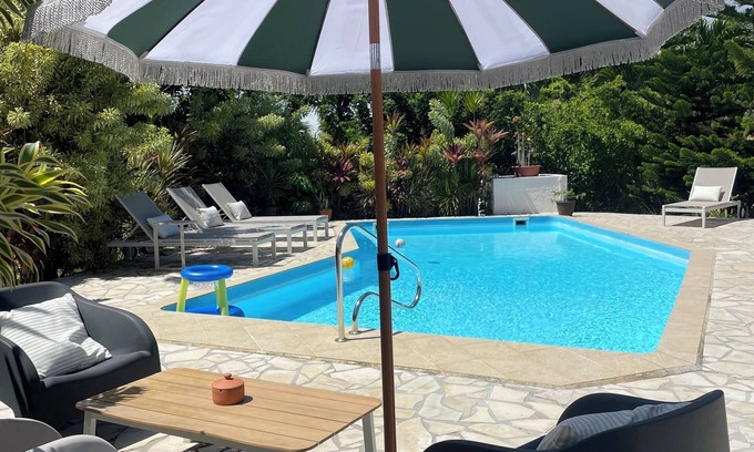 Baie-Mahault Villa | Villa Avec Piscine Privée, Centre Guadeloupe! 5 Chambres 4 Salles de Bain
