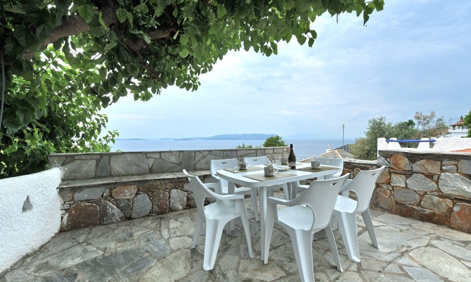 Xanthi Region Villa | Villa CAMELIA+VERONICA -Panoramic pool- Sea access-Privileged view of the Egean.