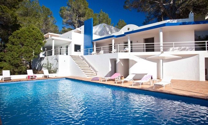 Sant Josep de sa Talaia Villa | Villa Can Hermanos with free Wifi, private pool and sea views