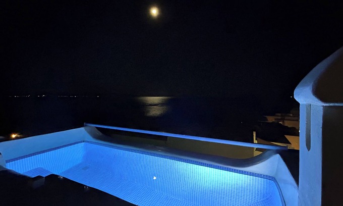 Piso Livadi Villa | Villa Danae with pool, jacuzzi, bbq & terrace