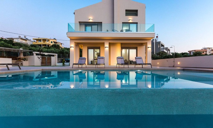 Chania Villa | Villa Estel, luxury, modern, family, home gym