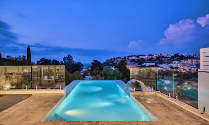 Santa Maria Estate Villa | Villa Gaia - Sunset Views, Indoor Heated Pool, Sauna and Games Room