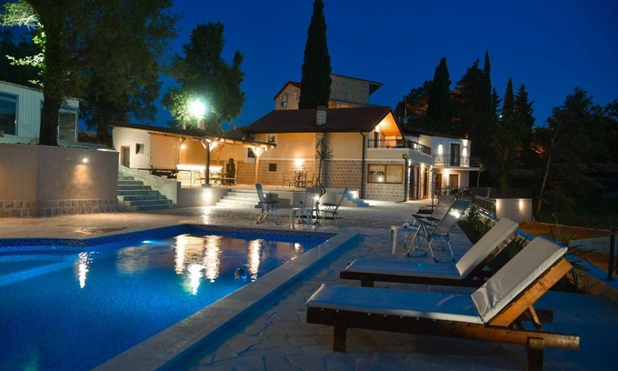 Becici Villa | Villa Gardenia 1 with Shared Pool and Basketball Court