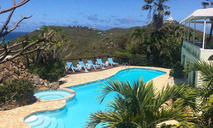 Slob House | Villa Golden Blue - Private villa with spectacular, 270* Caribbean Sea views