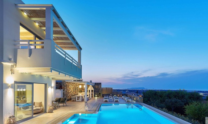 Koutouloufari Villa | Villa Greece Privat Seaview Villa with private heatable Pool