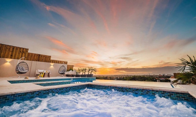 Sabana Liber Villa | Villa Hoya by AtMonchi Stunning Sunset Views, Big Pool, HotTub, 8 sleeps