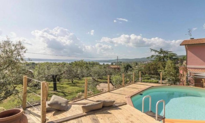 Bolsena Villa | Villa 'Il Giardino Etrusco Bolsena' with Lake View, Private Pool and Wi-Fi