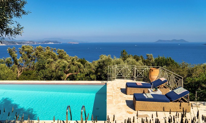 Sivota Villa | Villa Kalokairi comfortable and stylish stone house above Sivota