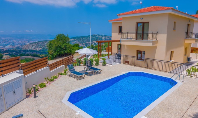 Meladeia Villa | Villa Kerastis: Modern Holiday Villa Rental, Large Pool, Views, WiFi, A/C