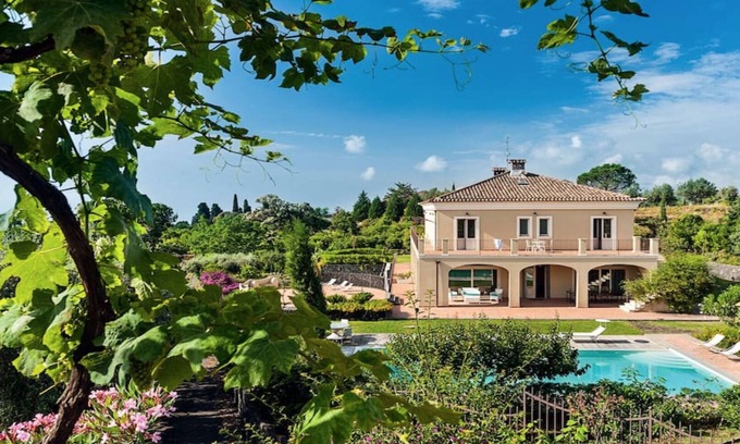 Santa Venerina Villa | Villa Mareneve, Villa with Private Pool, Etna Sea view. CIN EN087048C2PTJBZY2J
