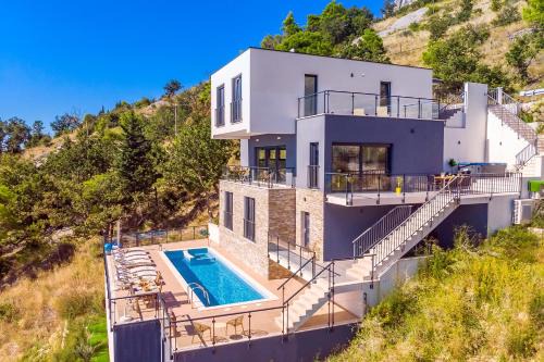 Lokva Rogoznica Villa | Villa Mia with private pool, Whirlpool, gym, sauna, seaviews