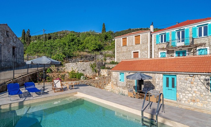 Ithaca Villa | Villa 'Milia's House' with Sea View, Wi-Fi and Air Conditioning