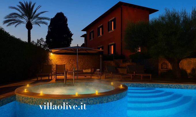 Velletri Villa | Villa Olive Garden Private Spa Retreat & Tennis court - Luxe Estate
