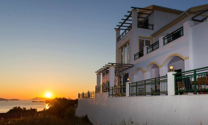 Arillas Villa | Villa Panayia - large private villa with pool and amazing sea and sunset views