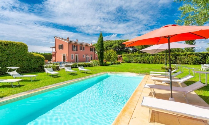 San Giuliano Terme Villa | Villa Rossa Large Private Pool, WiFi