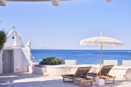 Platis Gialos Villa | Villa Santa Katerina - Sea View & Outdoor Hot Tub