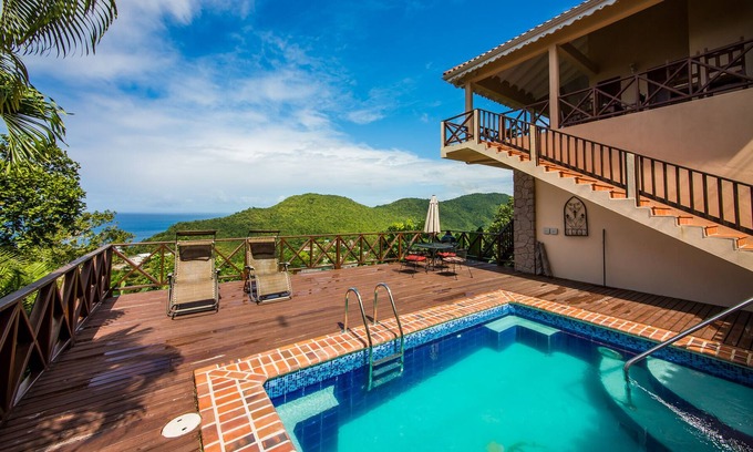 Marigot Bay Villa | Villa Sherry - amazing views of Marigot Bay and Caribbean Sea