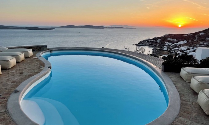 Ornos Villa | Villa TavaninStunning panoramic sea view magical sunsets, close to all hot spots