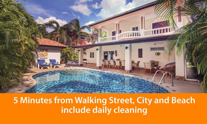 South Pattaya Villa | Villa Waree 6 bedrooms with private pool, only 5 minutes away Pattaya