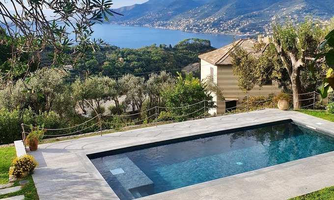 Camogli Villa | Villa with pool, garden and stunning sea view between Portofino and Camogli