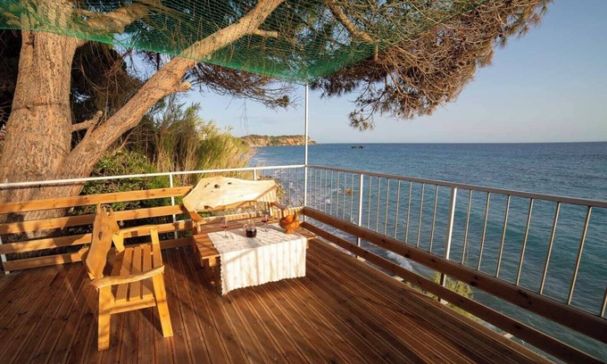 Agios Matthaios Villa | Villa with private beach access and Jacuzzi in fabulous Corfu with WiFi, AC