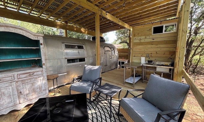 Mineral Wells House | Vintage Airstream Retreat